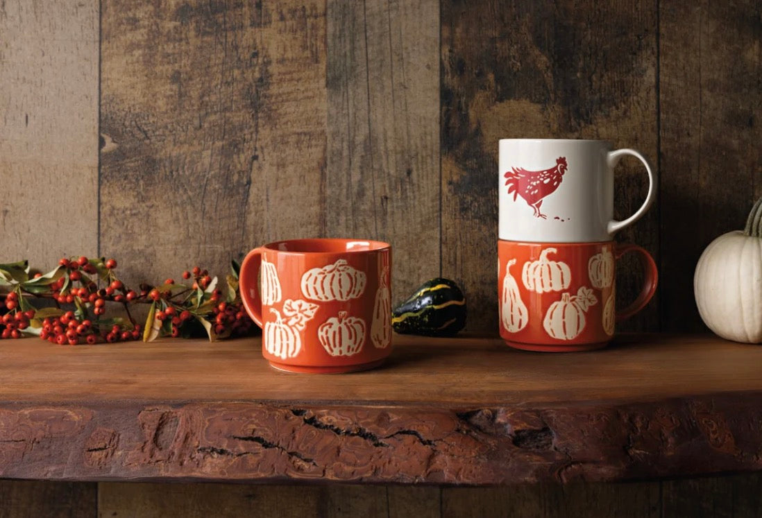 Mug Stacking, Harvest Gourds