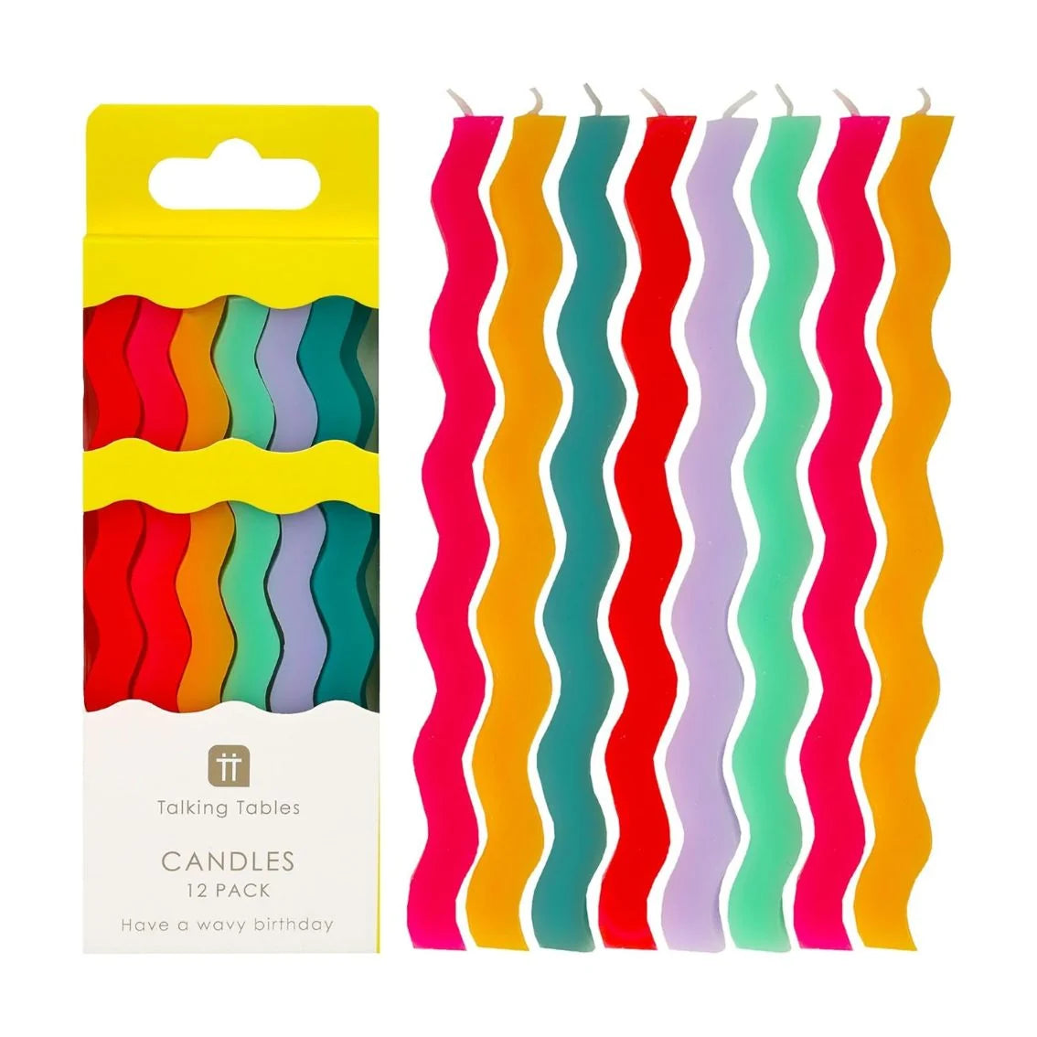 Birthday Wavy Candles, 12ct