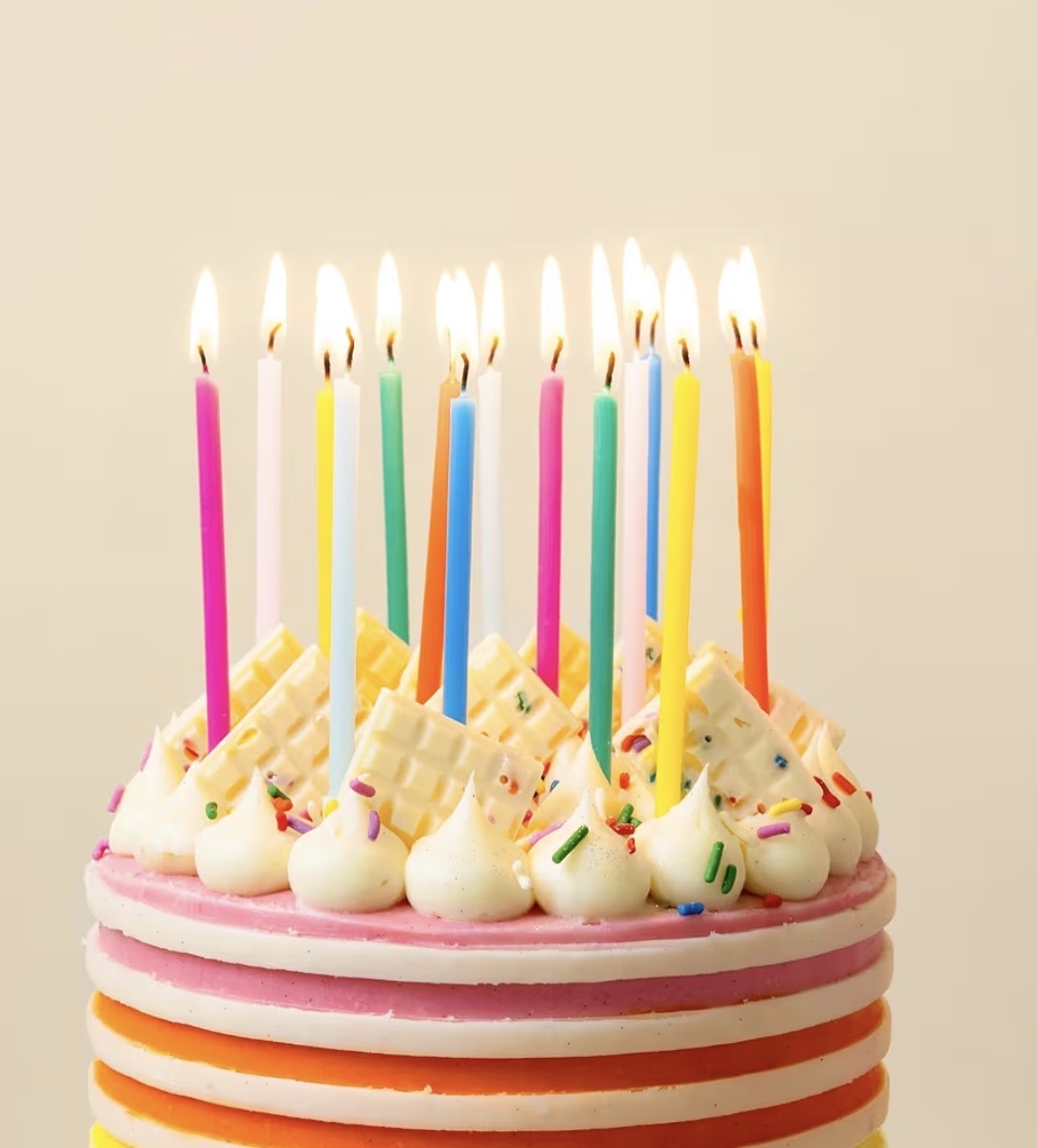 Tall Rainbow Birthday Candles