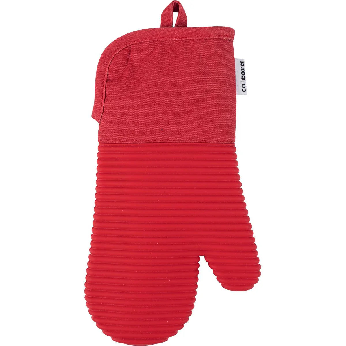 13" Silicone Grip Oven Mitt, Red
