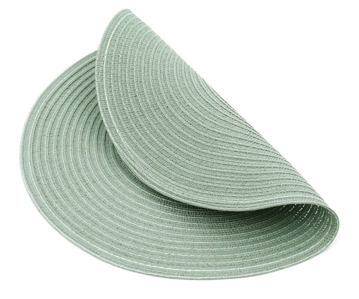 15" Braided Placemat, Turquoise