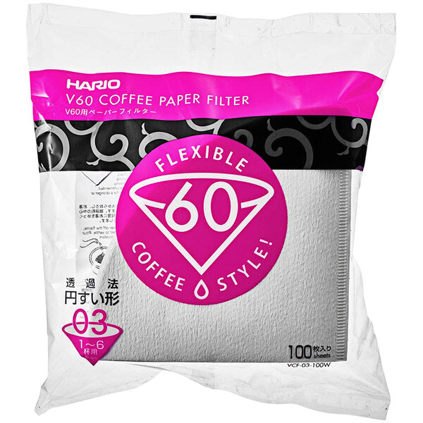 V60 #1 Paper Filter 100ct, White