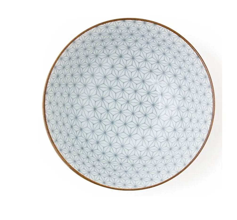 7" Asanoha Gray Bowl