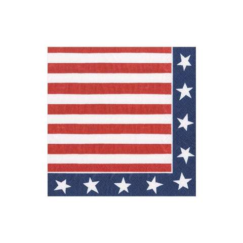 Red, White,Blue Cocktail Napkin