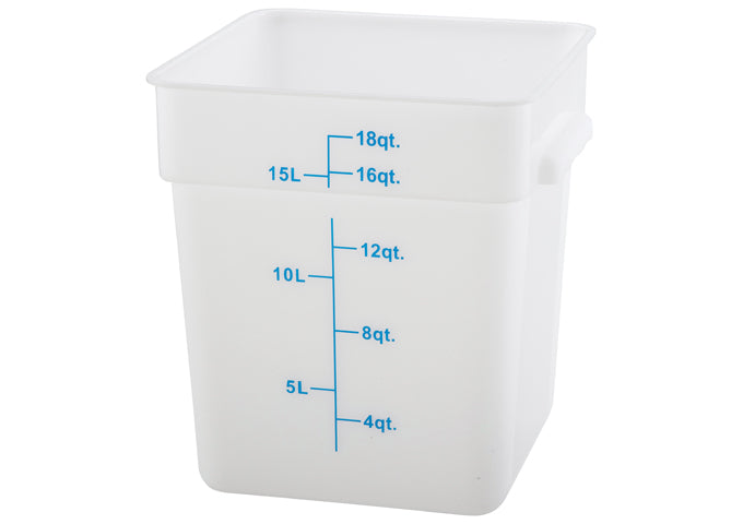 18 Qt Sq. Storage Container White
