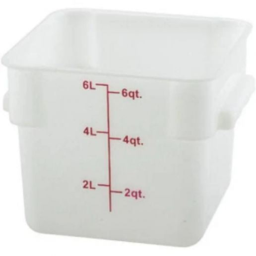6 QT Sq. Storage Bin White