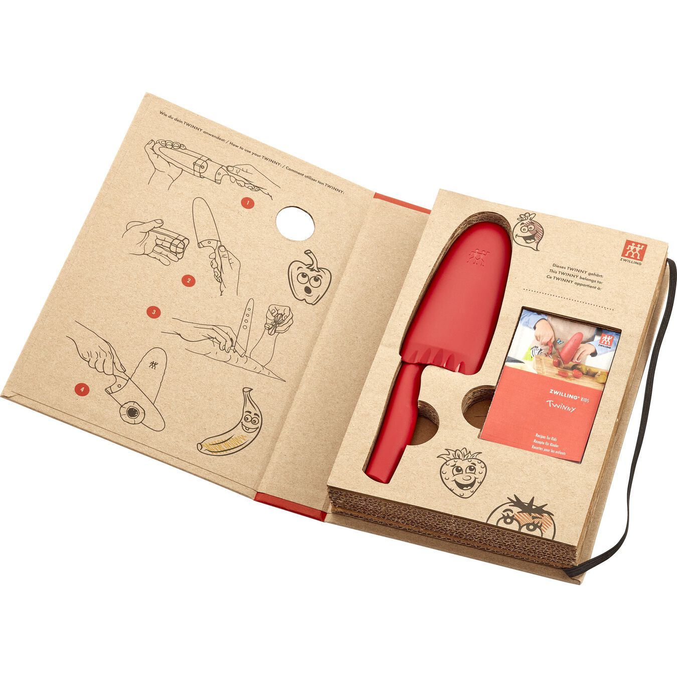 Red Twinny Kid's Chef Knife
