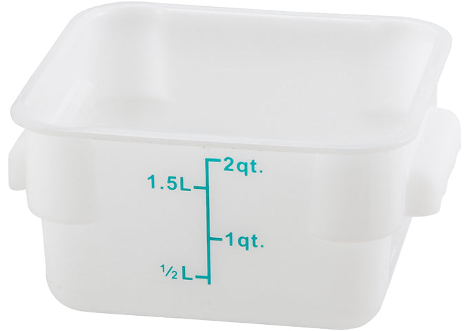 2 Qt Sq. Storage Bin White