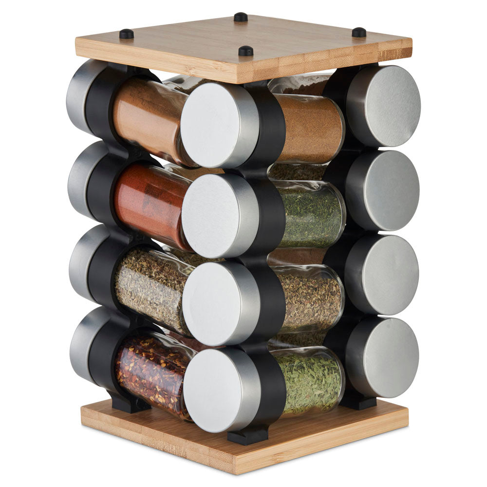 Bamboo 16 Jar Spice Carousel