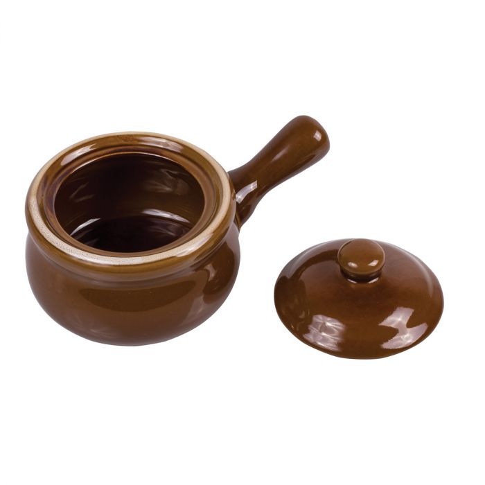 Onion Soup Crock Brown