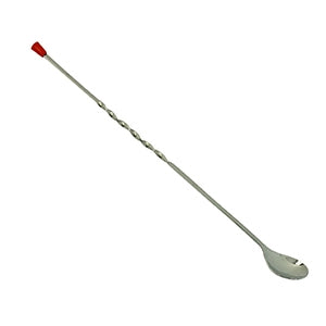 11" Bar Spoon w/ Red Knob