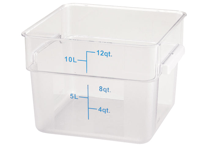 8 Qt SQ. Storage bin Clear
