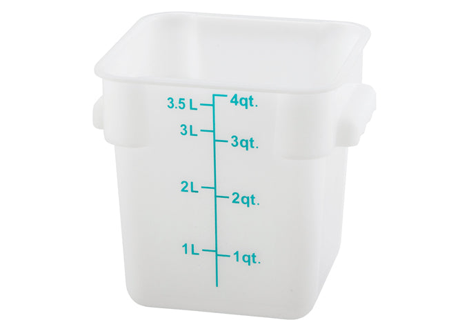 4 Qt Sq. Storage Bin White