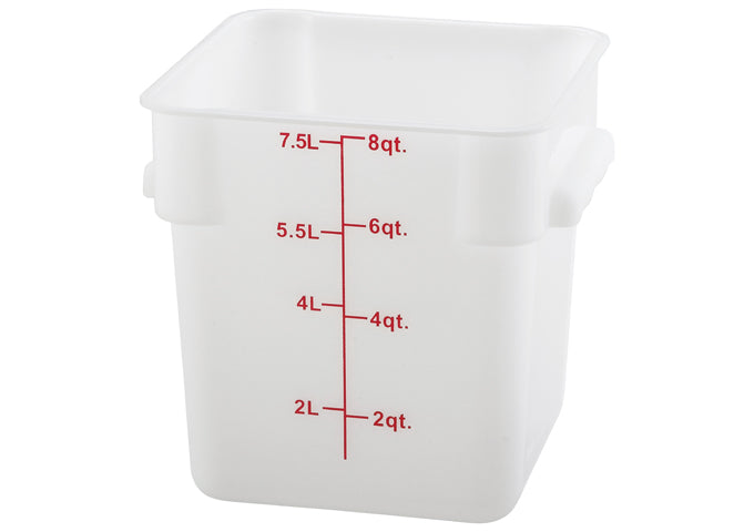 8 QT Sq. Storage Bin White