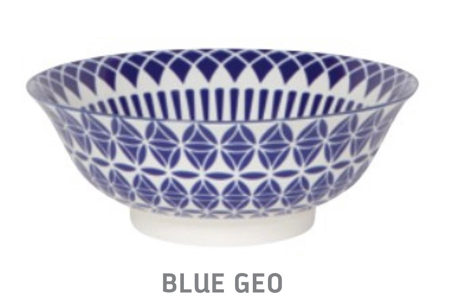 Blue Geo 8" Bowl