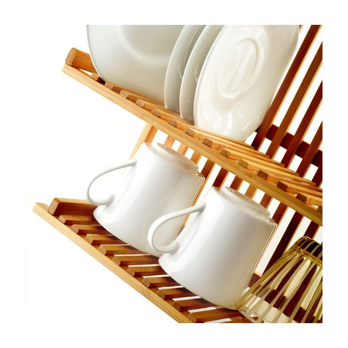 Bamboo Folding Dishrack