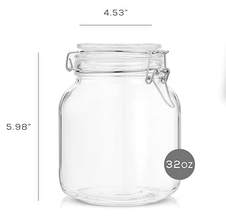 32oz Glass Clip Top Storage Jar
