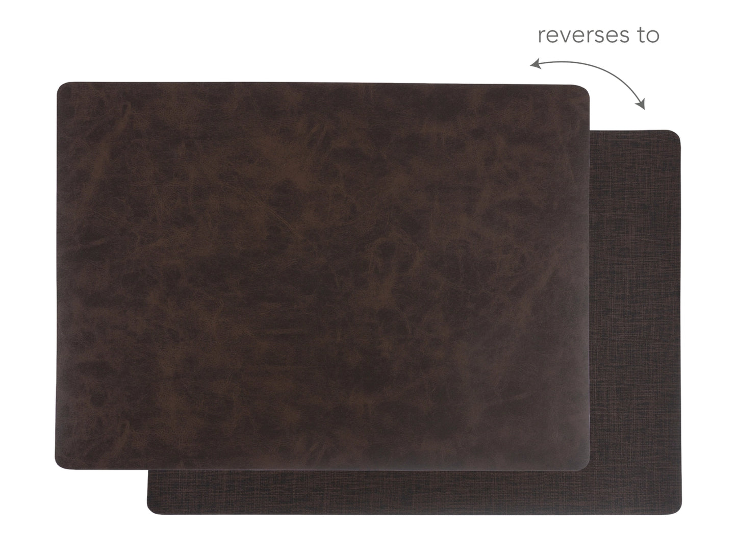13"x18" Santiago Faux Leather Placemat, Caramel
