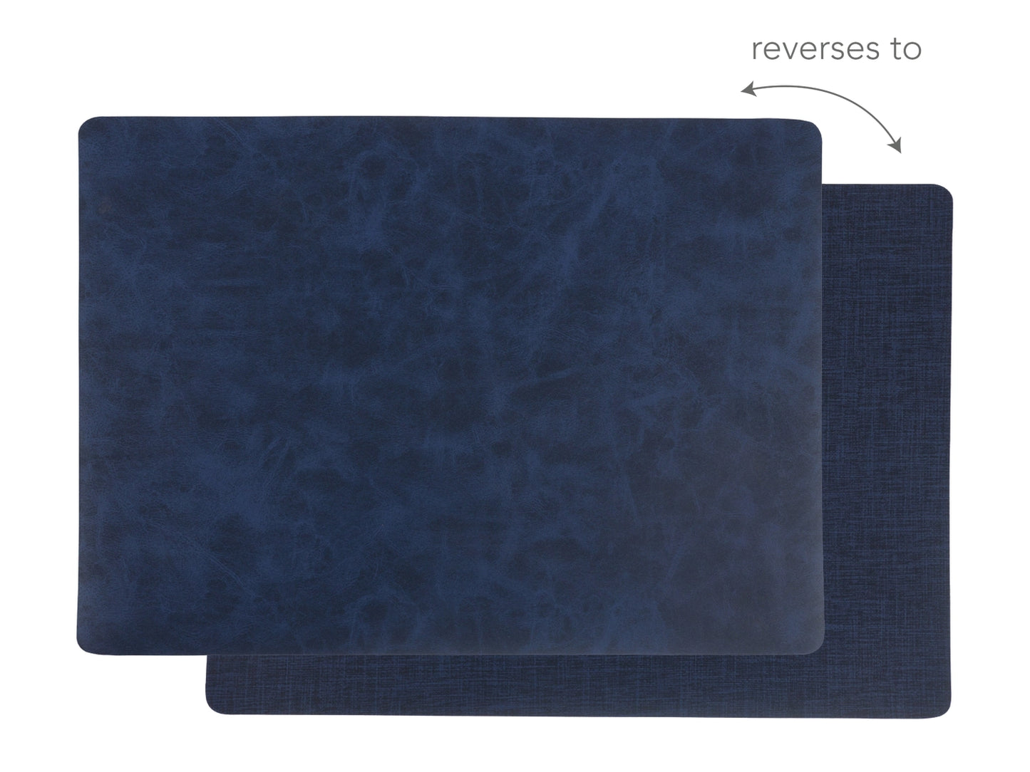 13"x18" Santiago Faux Leather Placemat, Blue