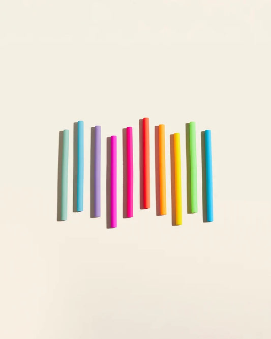 10-Pack Kids' Straws, Rainbow