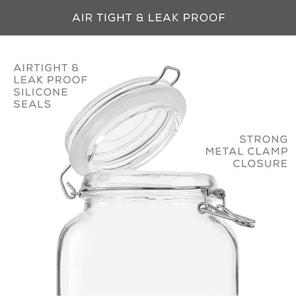 50oz Glass Clip Top Storage Jar