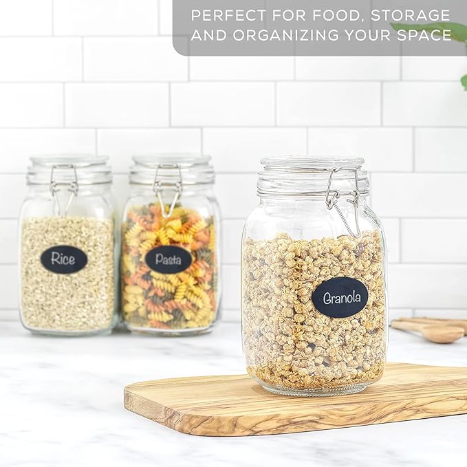 50oz Glass Clip Top Storage Jar