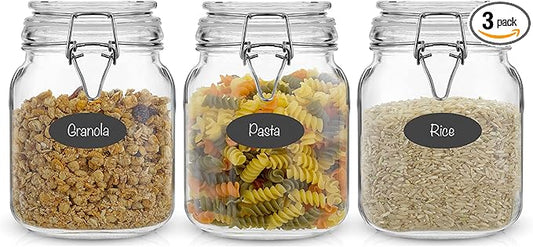 32oz Glass Clip Top Storage Jar