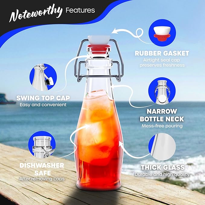 Swing Top Teardrop Bottle 8.5oz