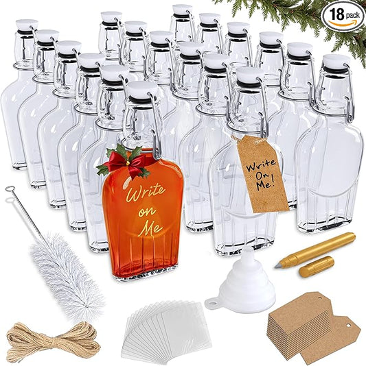 Swing Top Glass Flask Bottle 8.5oz
