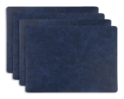 13"x18" Santiago Faux Leather Placemat, Blue