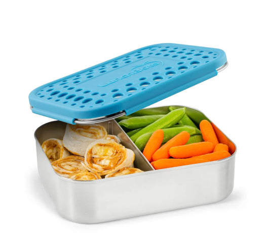 LunchBots Trio Bento Box, Aqua Dots