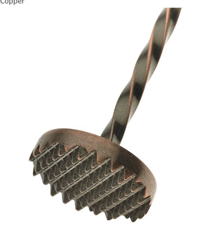 12" Bar Spoon w/ Muddler, Copper