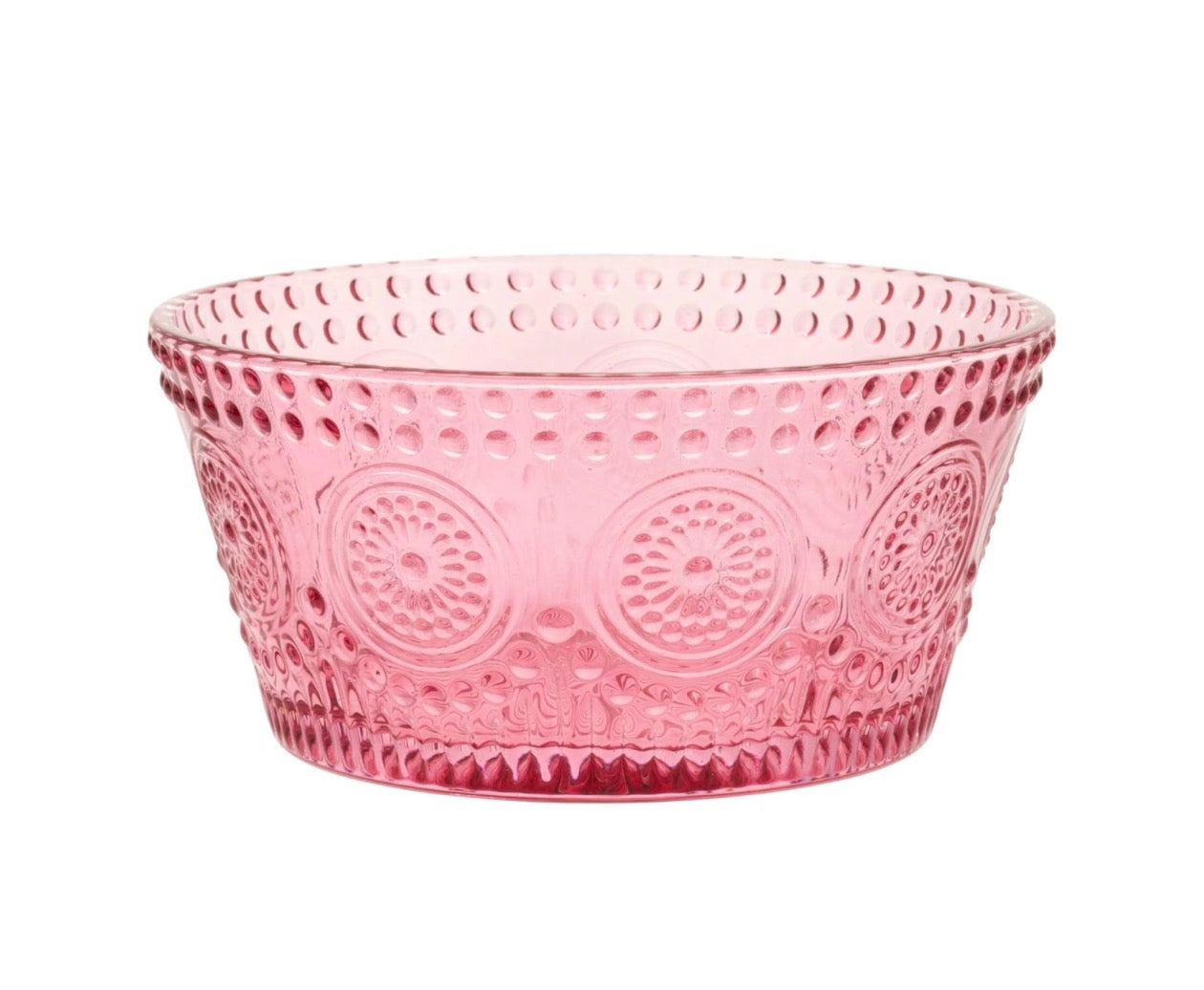 4 Cups Codi Glass Bowl, Pink