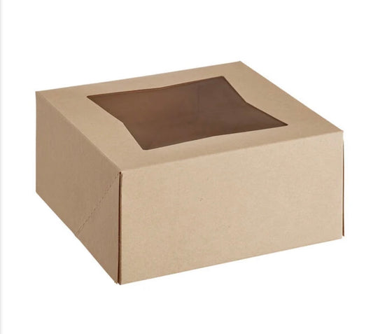 Kraft Cake Box, 6"x6"x3"