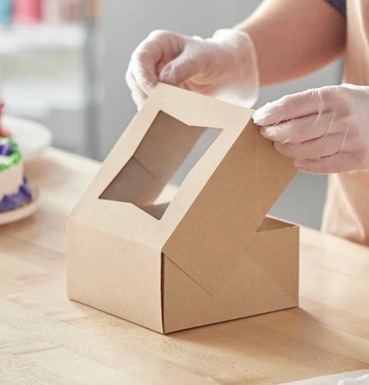 Kraft Cake Box, 6"x6"x3"