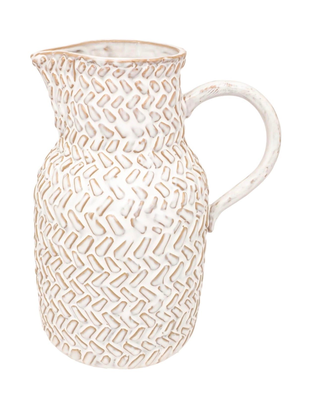 9.5cups Textured Stoneware Pitcher