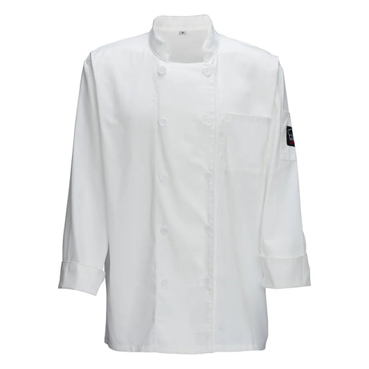 Universal Fit White Medium Chef Jacket LS