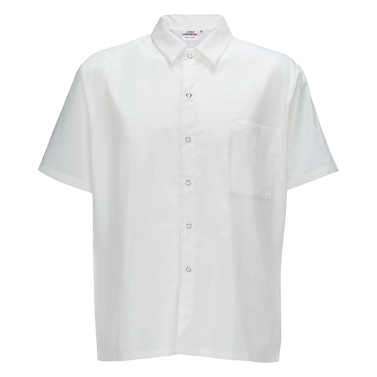 Snap Button Shirt White Medium