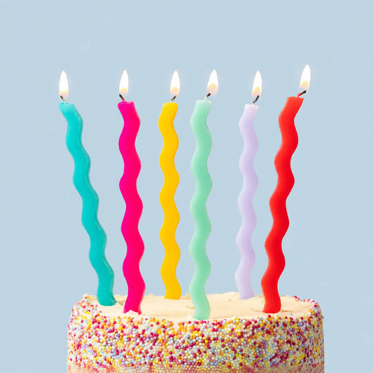 Birthday Wavy Candles, 12ct
