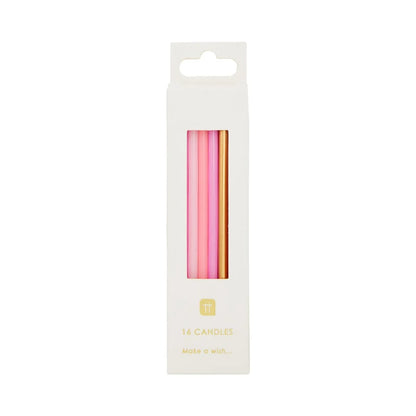 Rose Pink Candles, 16ct