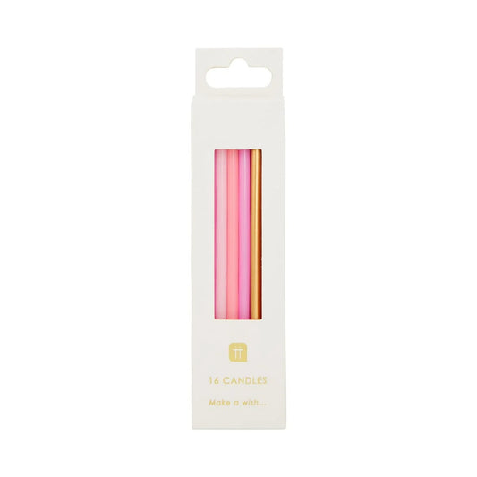 Rose Pink Candles, 16ct