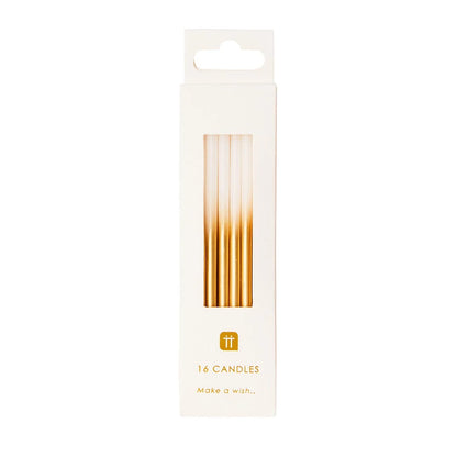 Gold Ombre Candles, 16ct