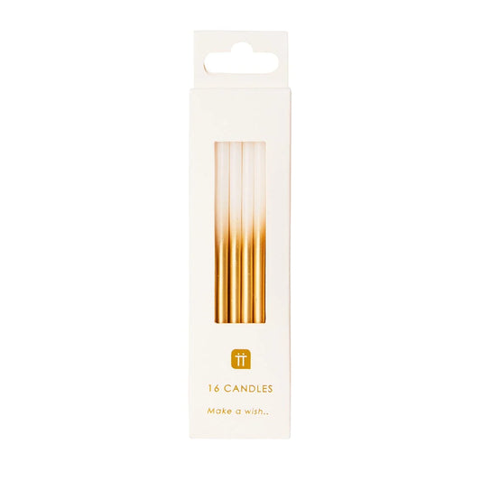 Gold Ombre Candles, 16ct