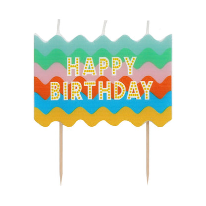 Wavy Happy Birthday Candle