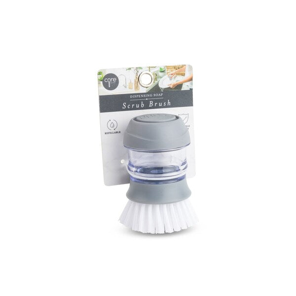 Dispensing Soap Scrub Brush - Pewter
