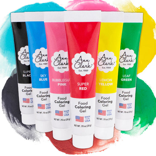 Ann Clark Food Coloring Gel, 6-pack