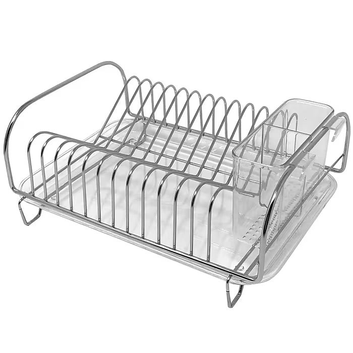 Adjustable Over The Sink Dish Drainer w/ Cutlery Holder