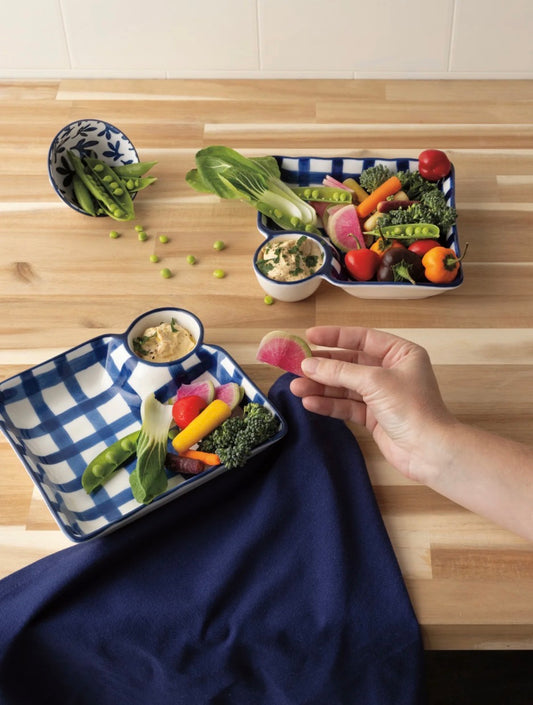 Dip N' Dish Plate, Grid