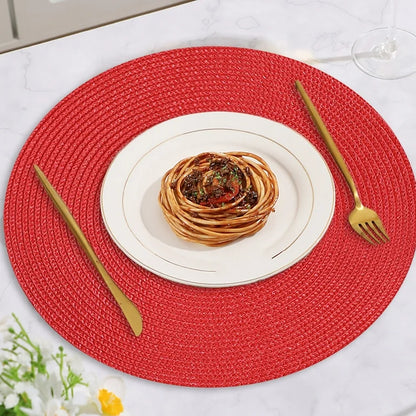 15" Braided Placemat, Red