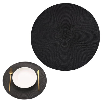 15" Braided Placemat, Black